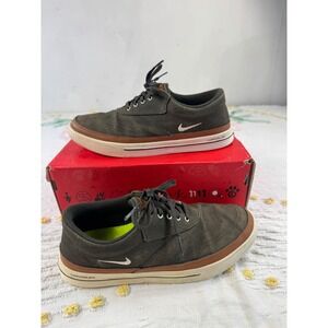 Nike Lunarlon‎ Canvas Sneakers Olive Green Men's Size 8.5 Lace Up Shoes